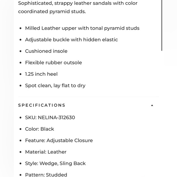 Vaneli Nelina Black Studded Sandals size 8.5 $100 EUC - Picture 2 of 11